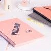 Caderno Espiral Capa Dura A4 Pautado Rosa 80Folhas