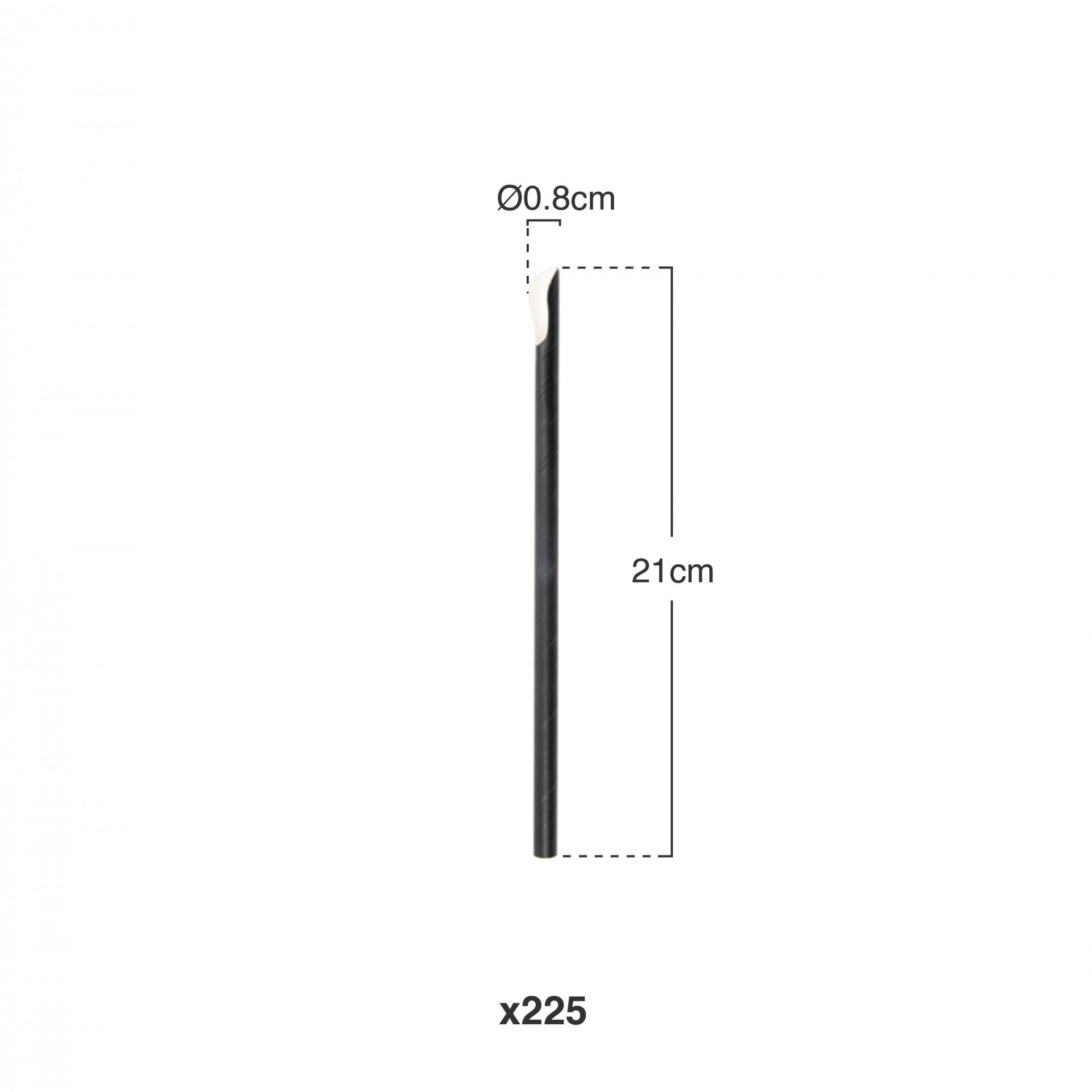 Palhinha Para Granizado Individual Preto Ø210X8mm Pack 250