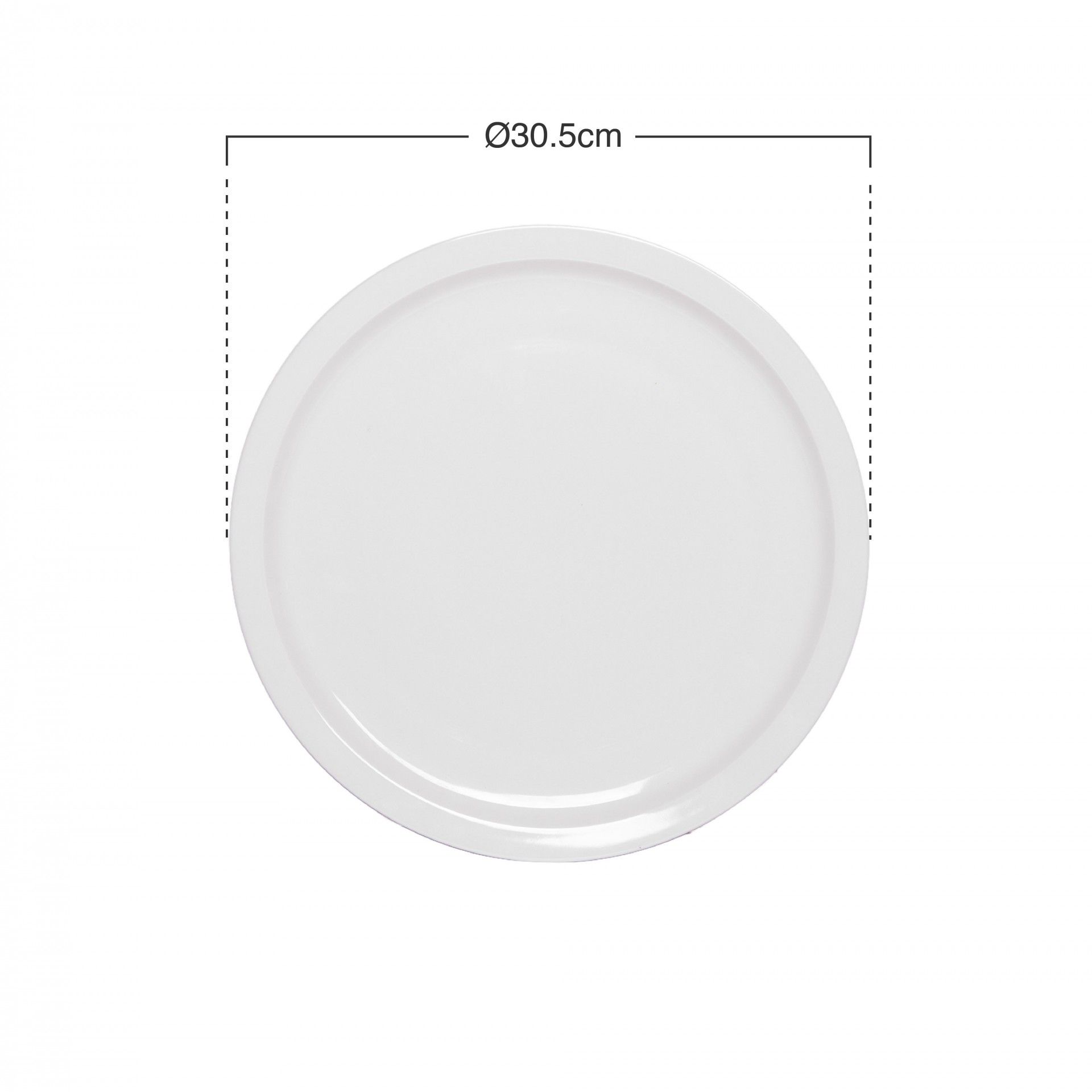 Prato Porcelana Pizza Branco 30.5cm