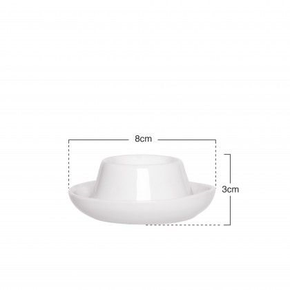 Suporte para Ovo Porcelana Degustacion Branco 8.5X3.5cm Suporte para Ovo Porcelana Degustacion Branco 8.5X3.5cm