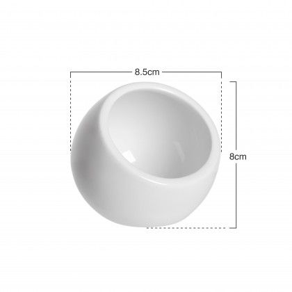 Taça Porcelana Redonda Branco 8X8cm Taça Porcelana Redonda Branco 8X8cm
