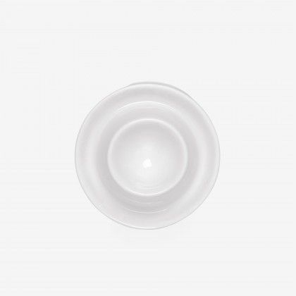 Suporte para Ovo Porcelana Degustacion Branco 8.5X3.5cm Suporte para Ovo Porcelana Degustacion Branco 8.5X3.5cm
