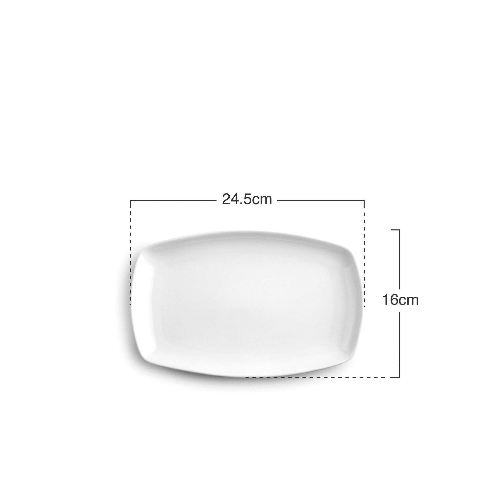Bandeja Porcelana Castilla Retangular 16X24.5X2.3cm