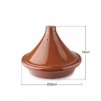 Tajine Barro Natural Esmaltado Castanho Ø28X19cm Tajine Barro Natural Esmaltado Castanho Ø28X19cm
