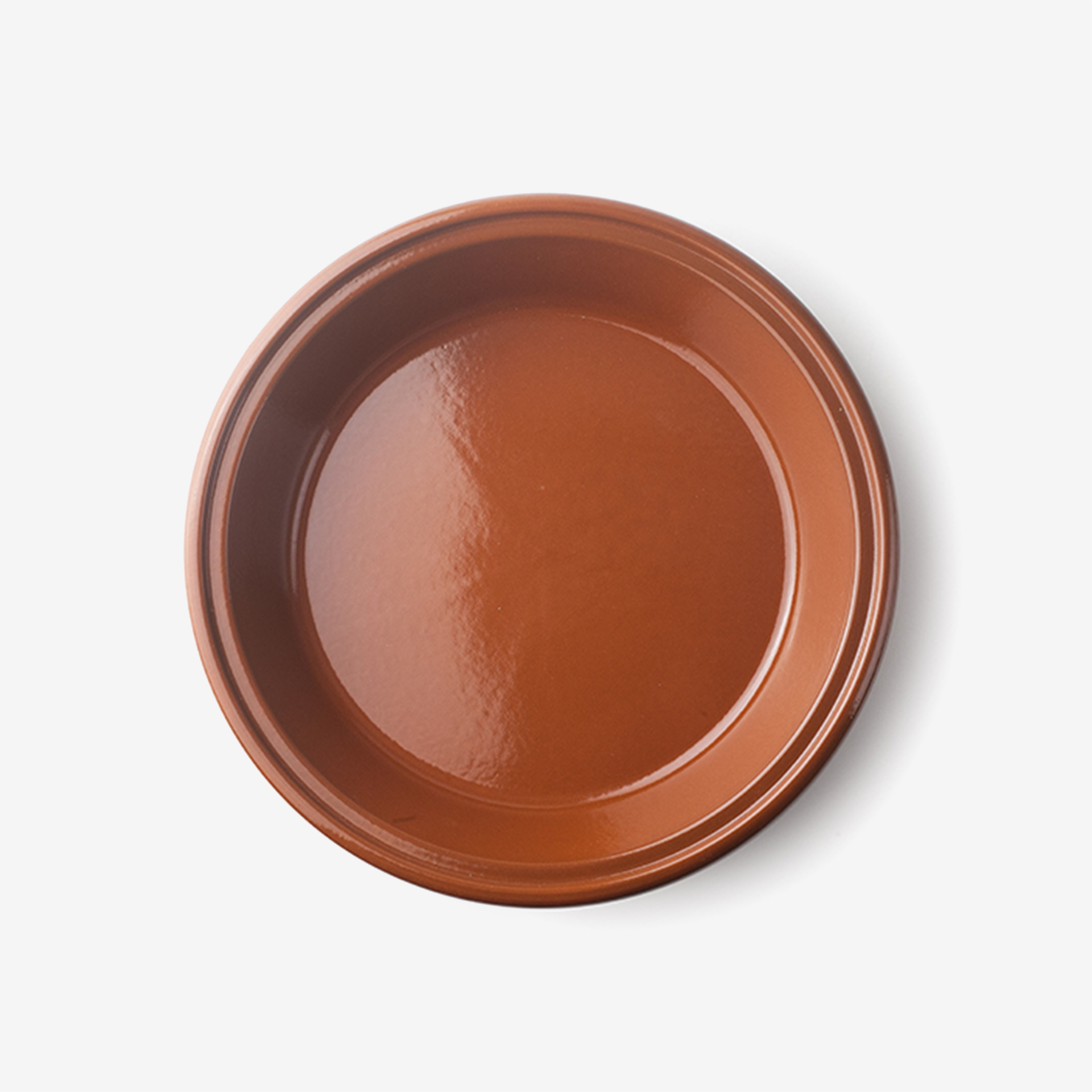 Tajine Barro Natural Esmaltado Castanho Ø32X23cm