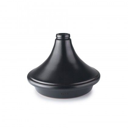 Tajine Barro Natural Esmaltado Preto �28X19cm