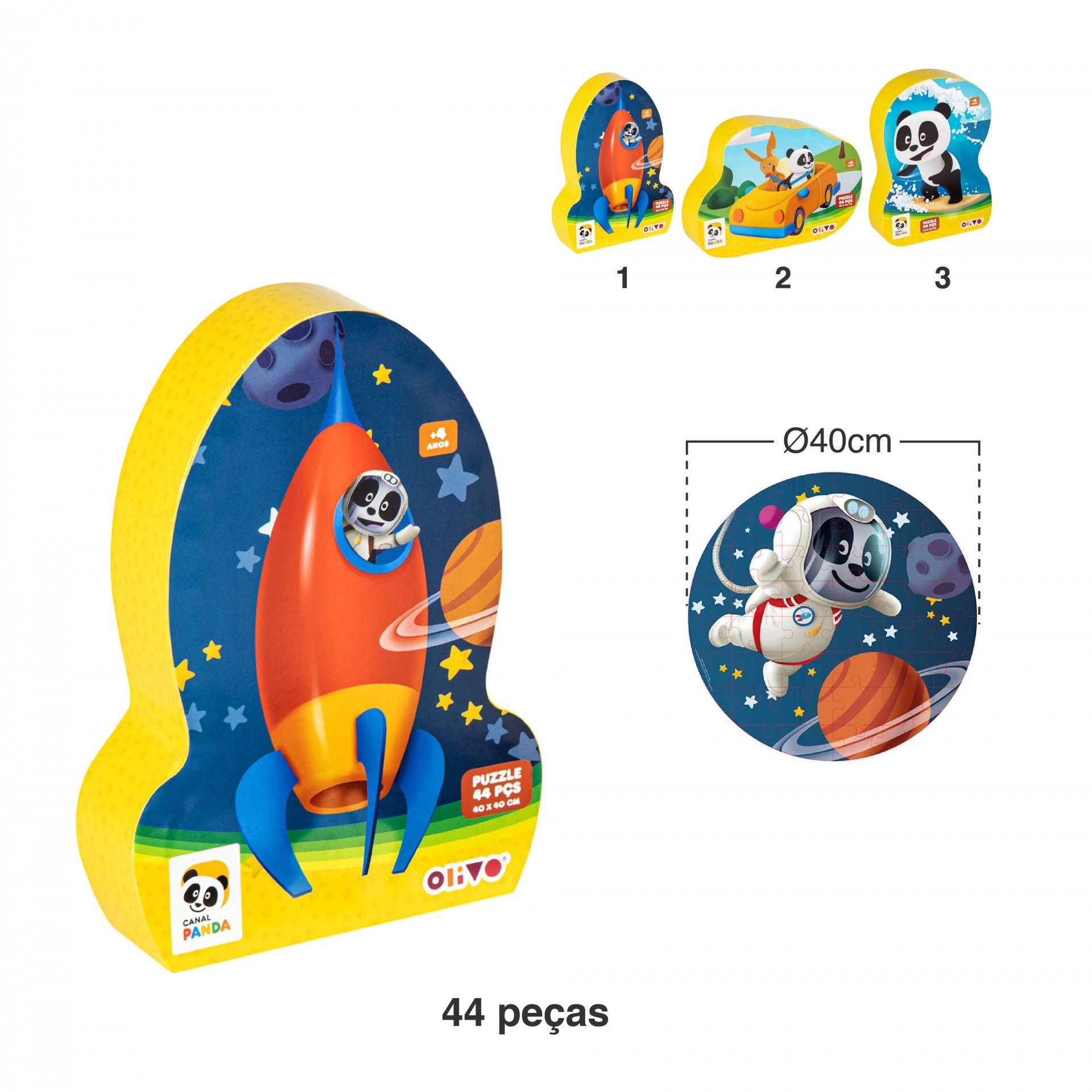 Puzzle Canal Panda 44 Peças Ø40Cm