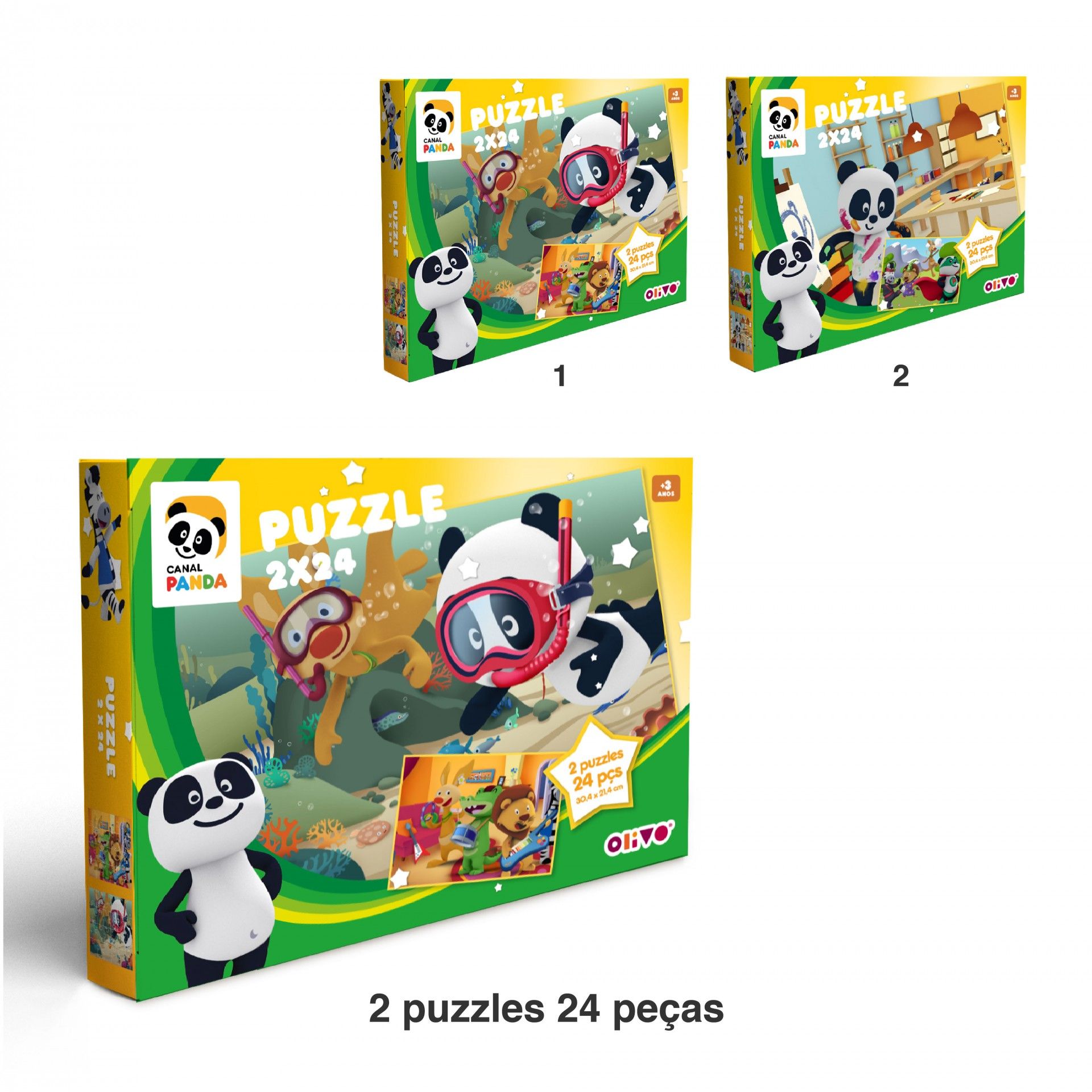 Puzzle Canal Panda Peças 2X24