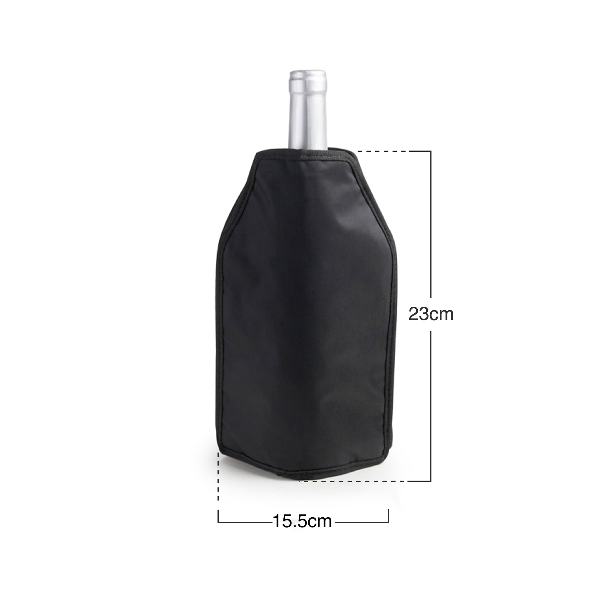 Arrefecedor Garrafas Nylon Preto 15.5X23cm