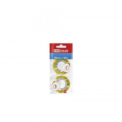 Rolo De Fita Cola Transparente 18mmX30m Pack 2 Rolo De Fita Cola Transparente 18mmX30m Pack 2