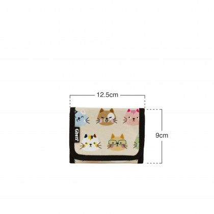 Carteira Velcro Meow Mix