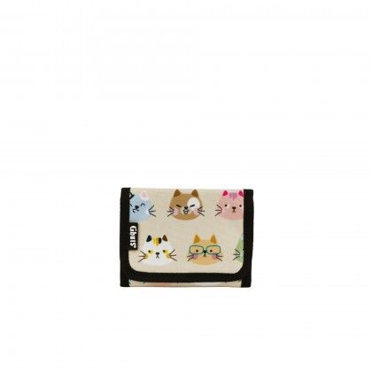 Carteira Velcro Meow Mix