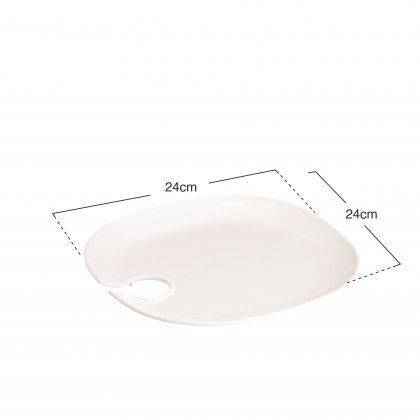 Prato Suporte Copo Melamina Marfim 24X2cm Prato Suporte Copo Melamina Marfim 24X2cm