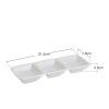 Porta Aperitivos 3 Divis�es Melamina Branco 21.2X7.8X2.8cm