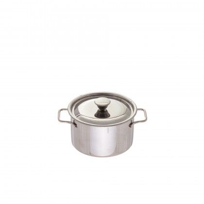 Caçarola Mini Inox Com Tampa 450ml Ø10.2X6.5cm Caçarola Mini Inox Com Tampa 450ml Ø10.2X6.5cm