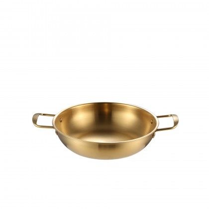 Frigideira 2 Asas Inox Dourado 1.9l Ø23X6.5cm Frigideira 2 Asas Inox Dourado 1.9l Ø23X6.5cm