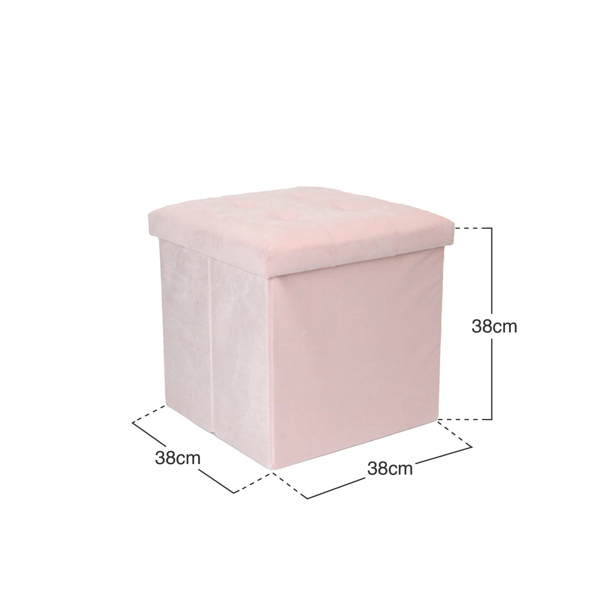 Banqueta Veludo Retangular 38X38X38cm
