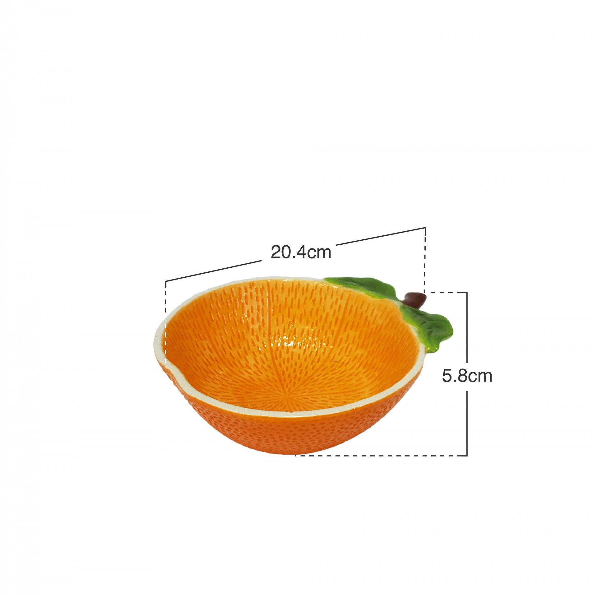 Prato Decorativo Laranja 20.4X17X5.8cm