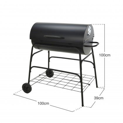 Barbecue Com Rodas 100X39X100cm