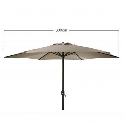 Guarda Sol Aluminio Taupe 300cm