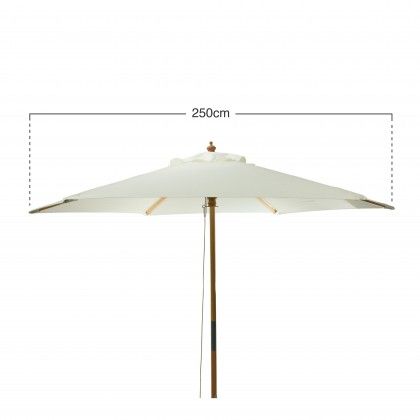 Guarda Sol Cabo Madeira Bege 250cm Guarda Sol Cabo Madeira Bege 250cm