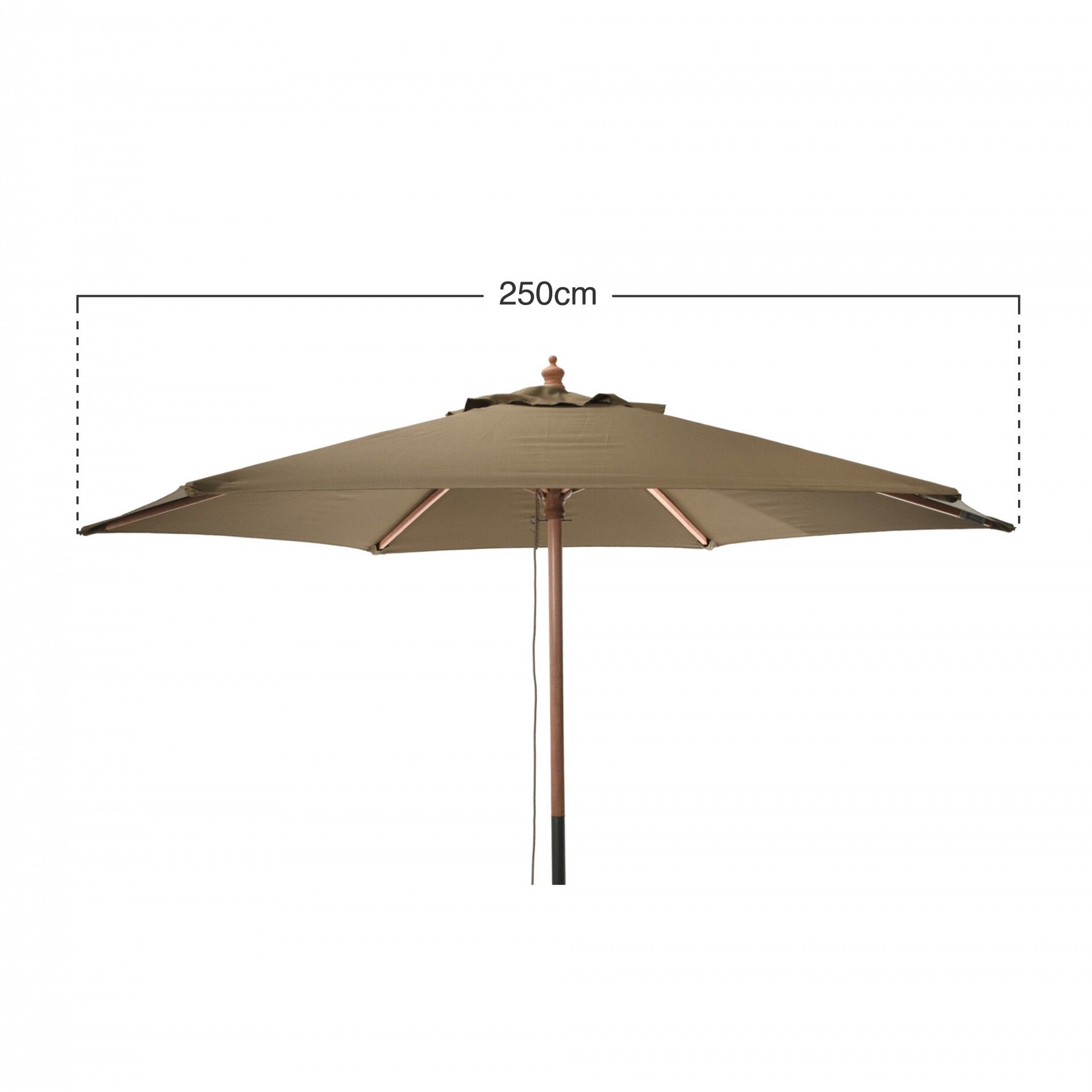 Guarda Sol Cabo Madeira Taupe 250cm