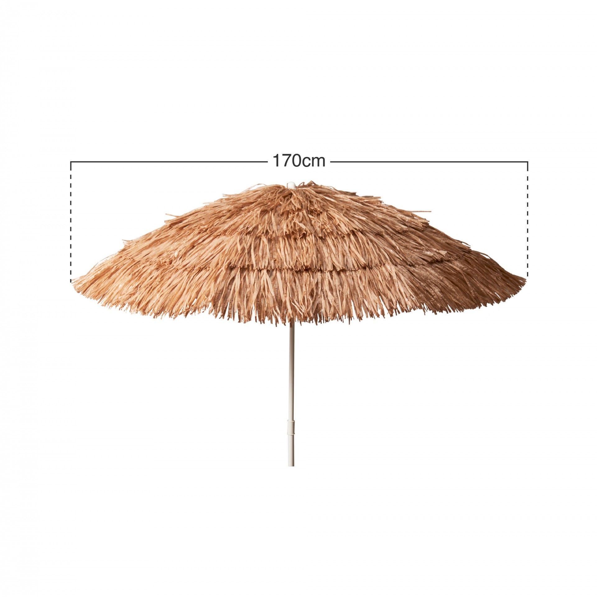 Guarda Sol Praia Rafia Castanho 170cm