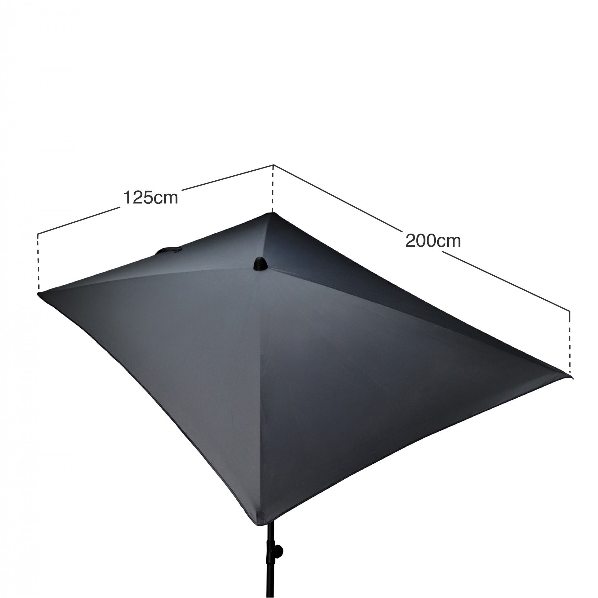 Guarda Sol Retangular Antracite 125X200cm