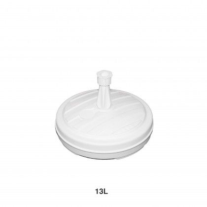 Base Guarda Sol Plastico Branco 13L Base Guarda Sol Plastico Branco 13L