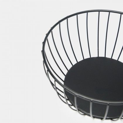 Cesto Multiusos Metal Preto �17.5X8cm