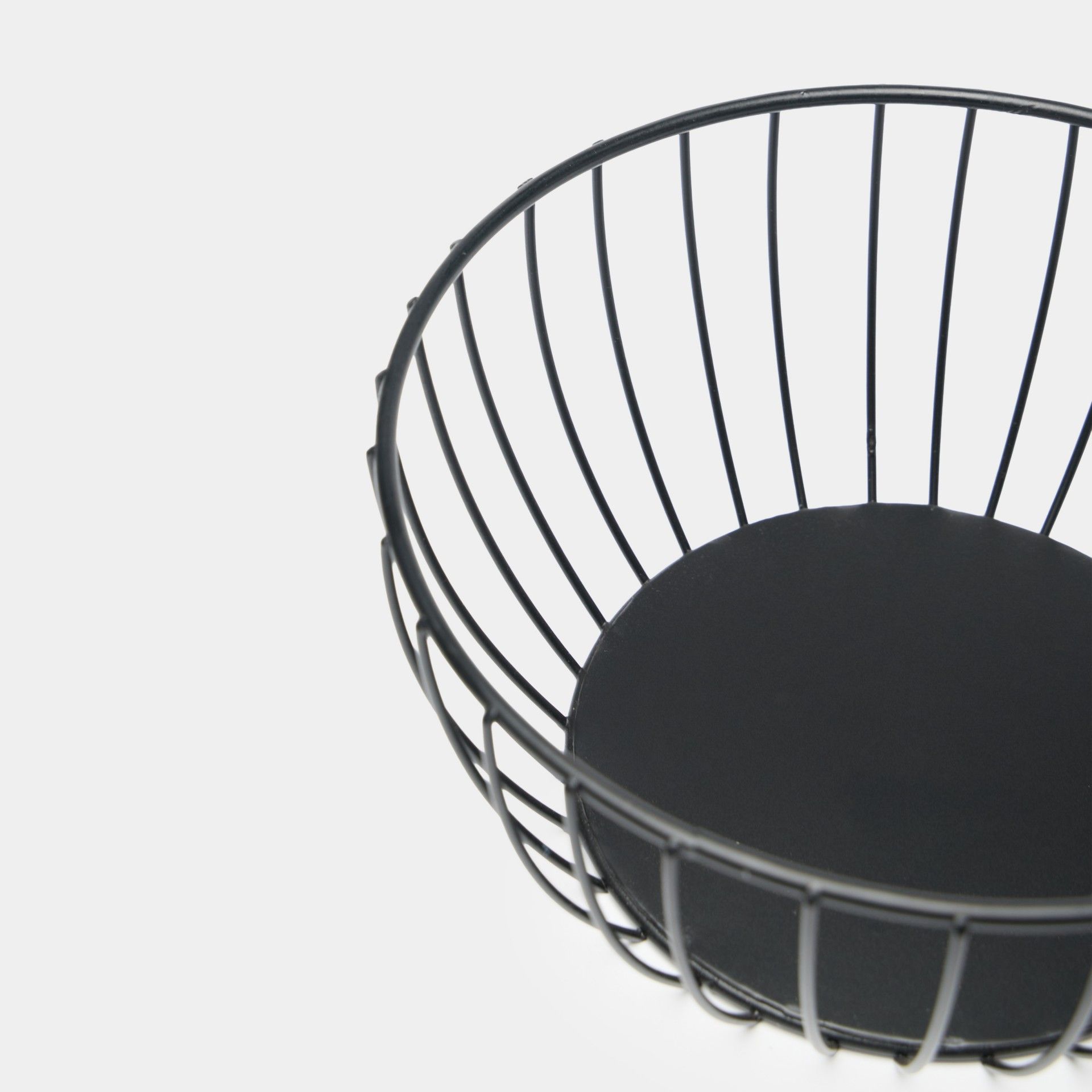 Cesto Multiusos Metal Preto Ø17.5X8cm