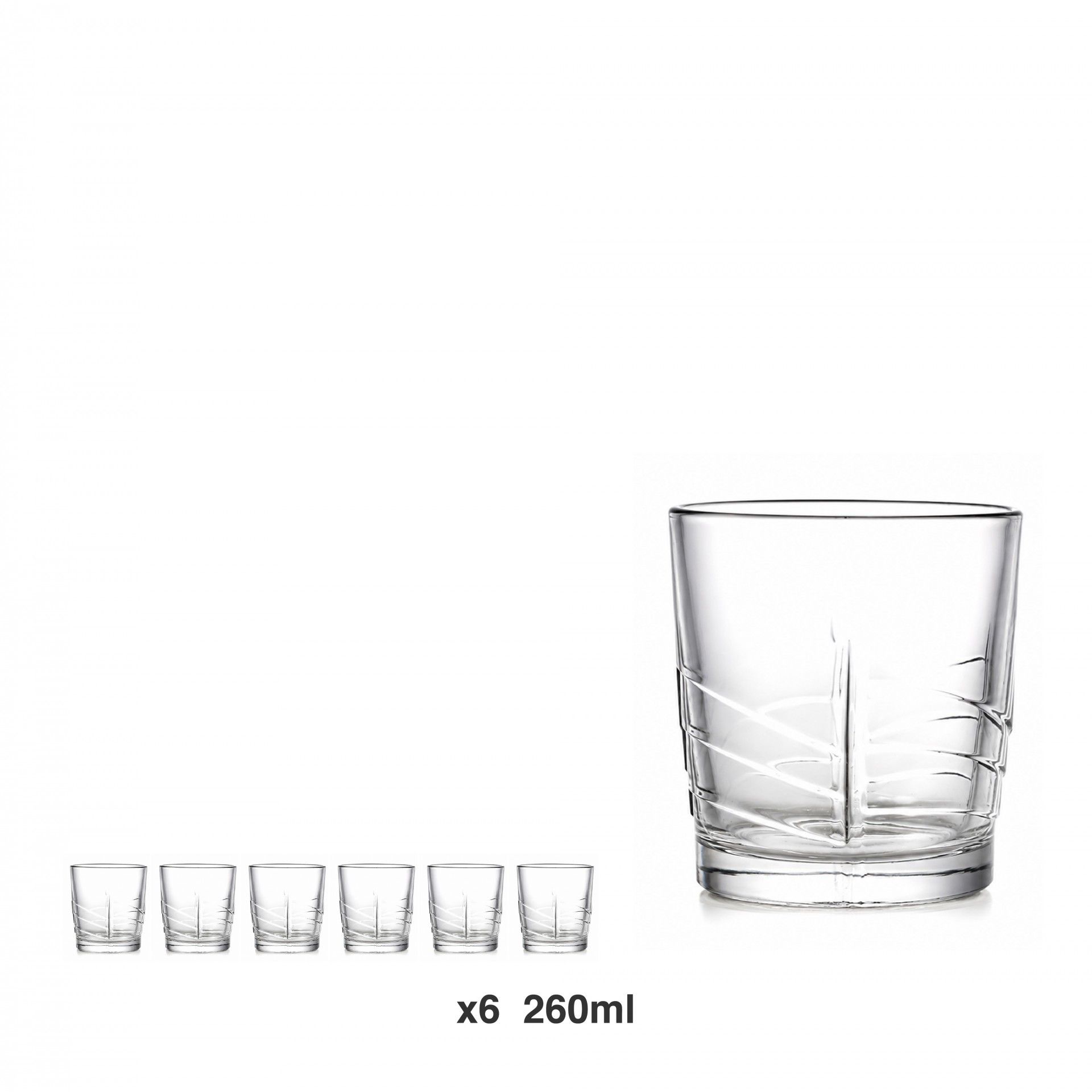 Copo Sem Pé Mistral Duna 260ml Pack 6