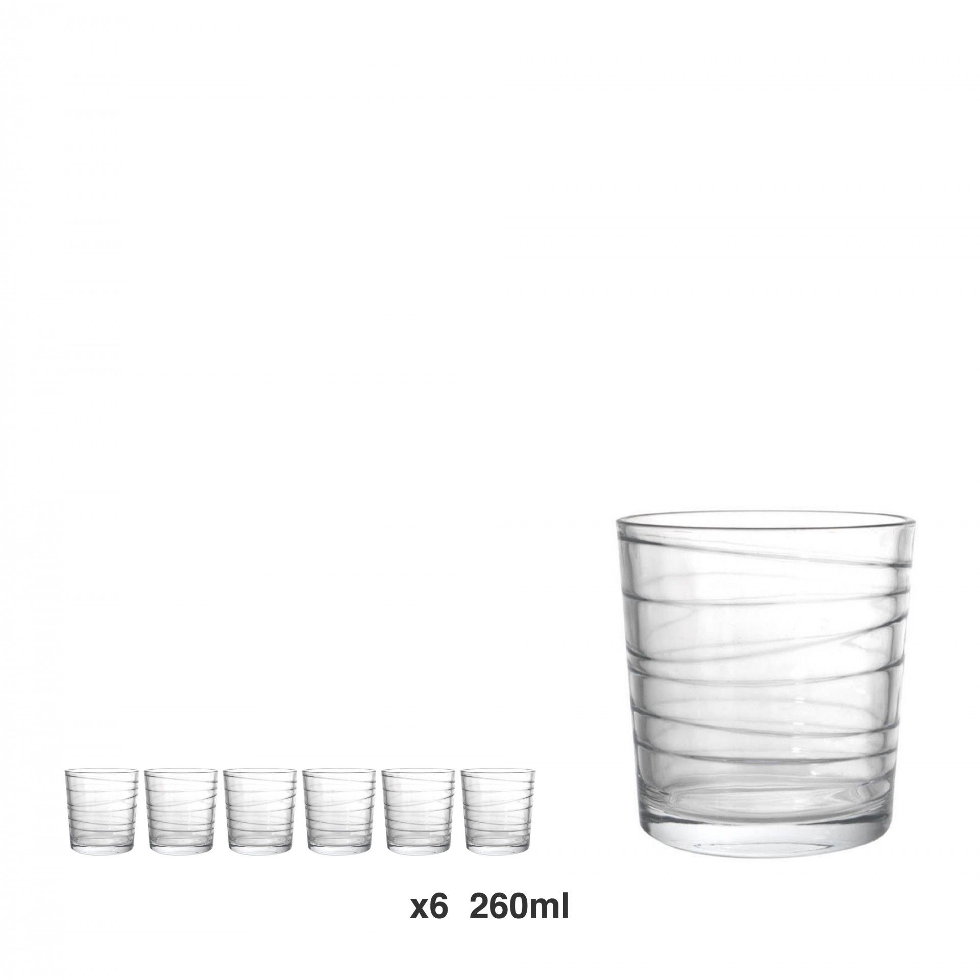 Copo Sem Pé Mistral Lacey 260ml Pack 6