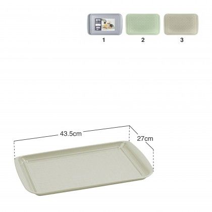 Bandeja Servir Metal Retangular 43.5X27X2cm