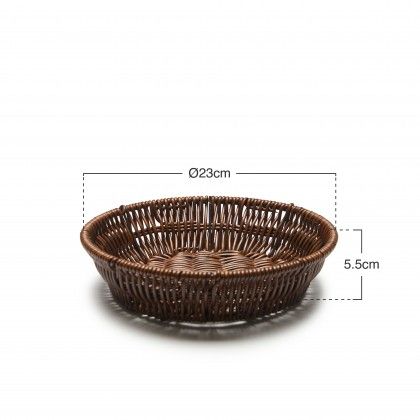Cesto Pão Plástico Redondo Ø23X5.5cm Cesto Pão Plástico Redondo Ø23X5.5cm