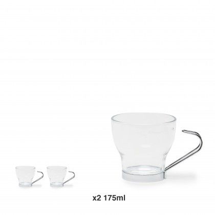 Chavena Chá Asa Metal 175ml Pack 2 Chavena Chá Asa Metal 175ml Pack 2