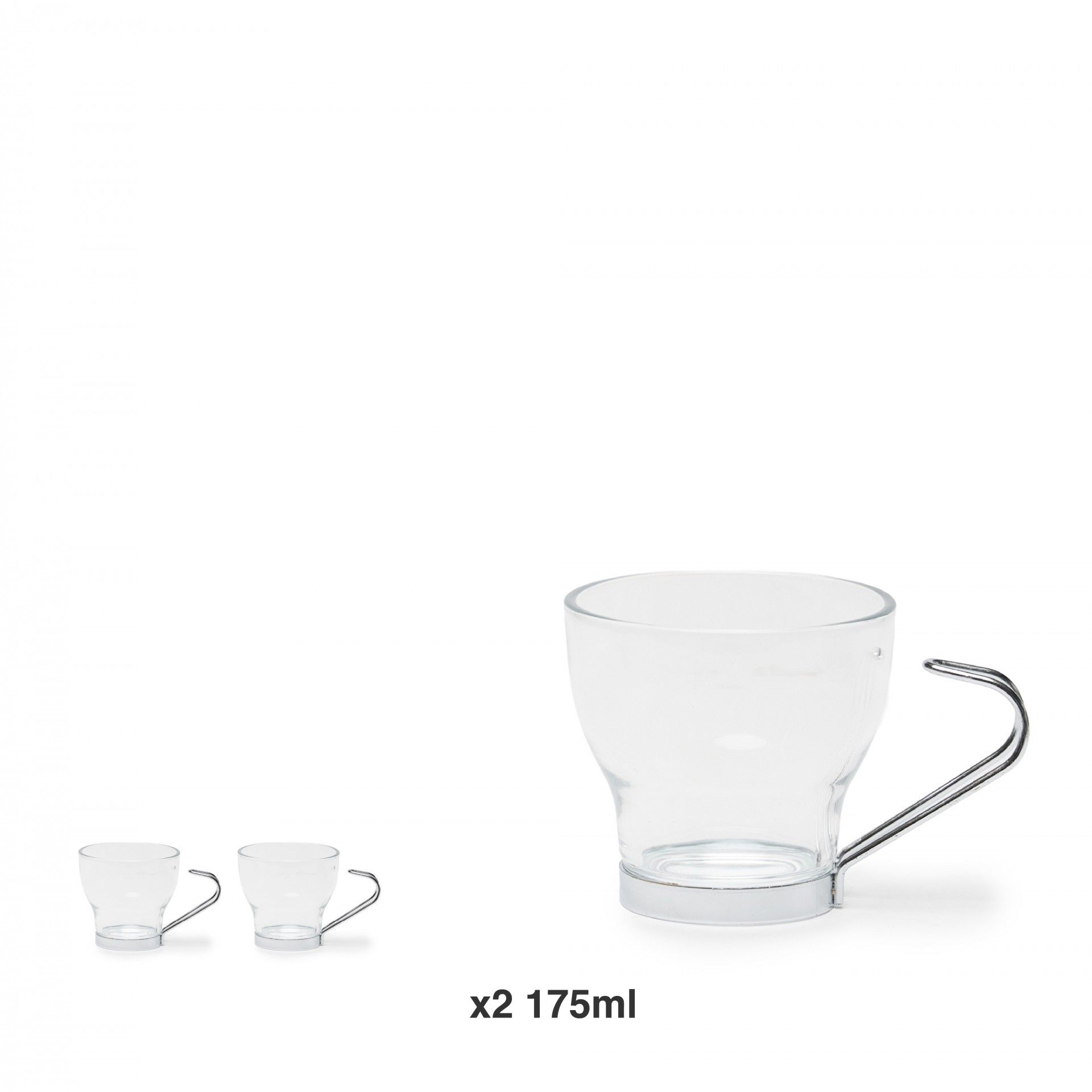 Chavena Chá Asa Metal 175ml Pack 2