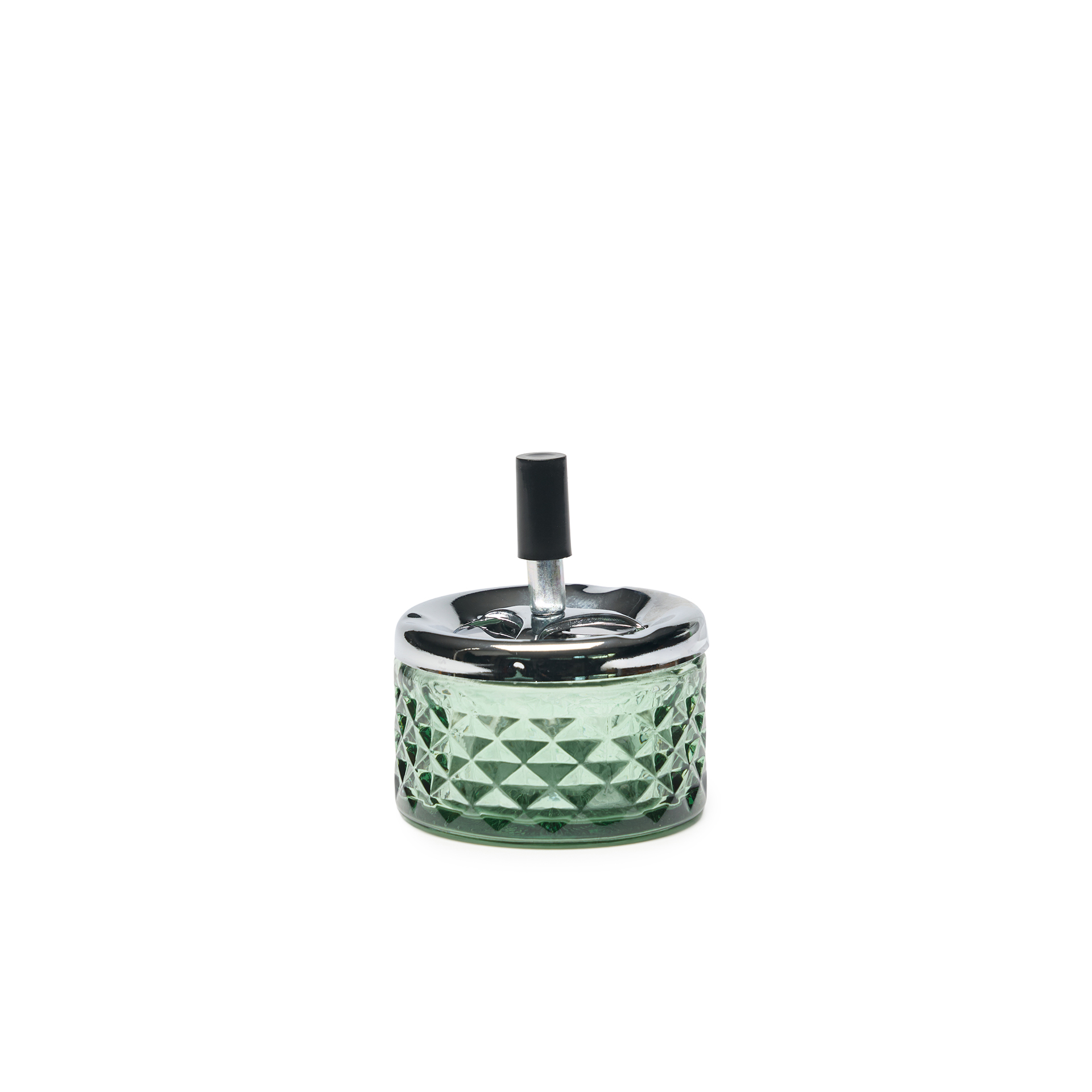 Cinzeiro Vidro Push Cor Sortida 9.5X11.5cm
