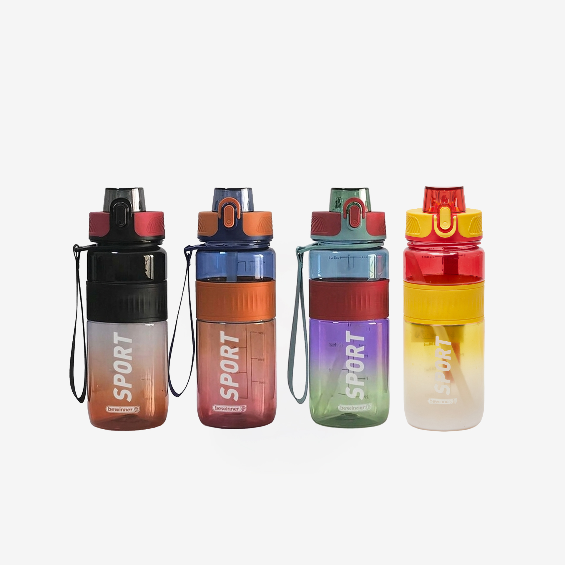 Garrafa Desporto Bewinner Transparente 750ml
