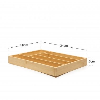 Organizador Talheres Bambo 34X26X5cm