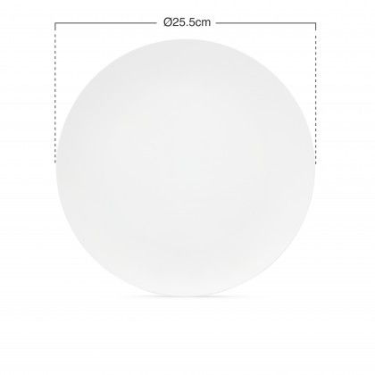 Prato Raso Melamina Branco Mate �25,5cm