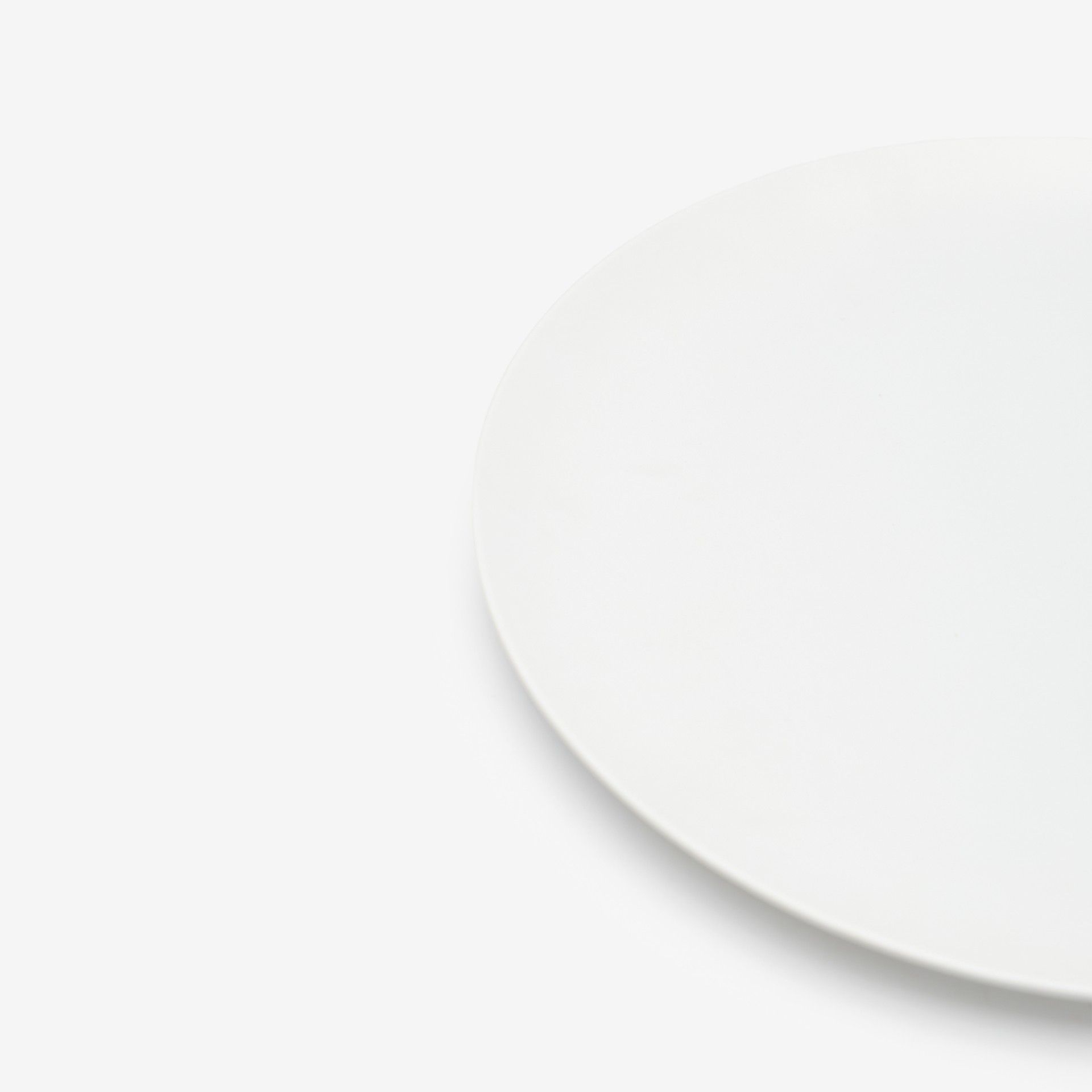 Prato Raso Melamina Branco Mate Ø25,5cm