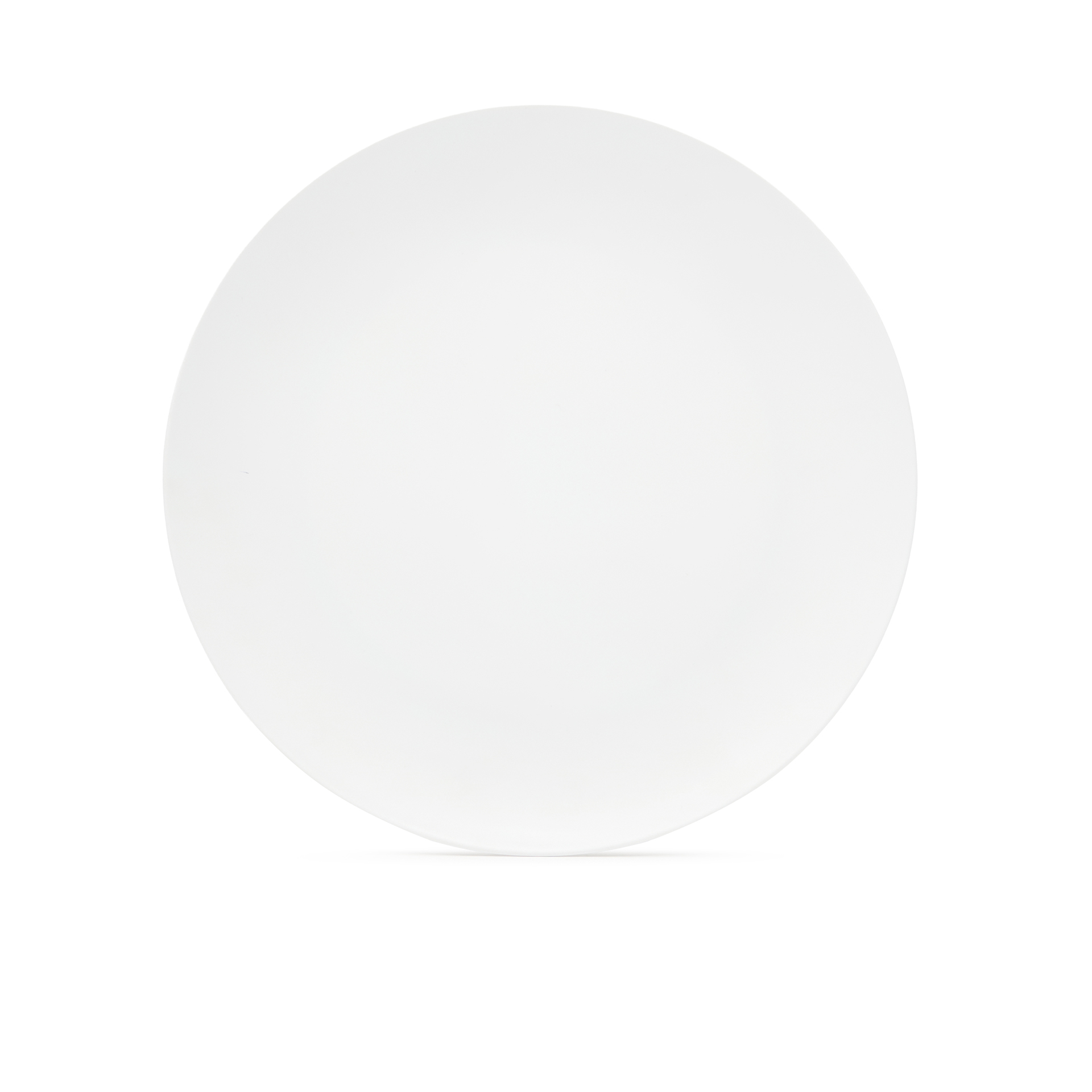 Prato Raso Melamina Branco Mate Ø25,5cm