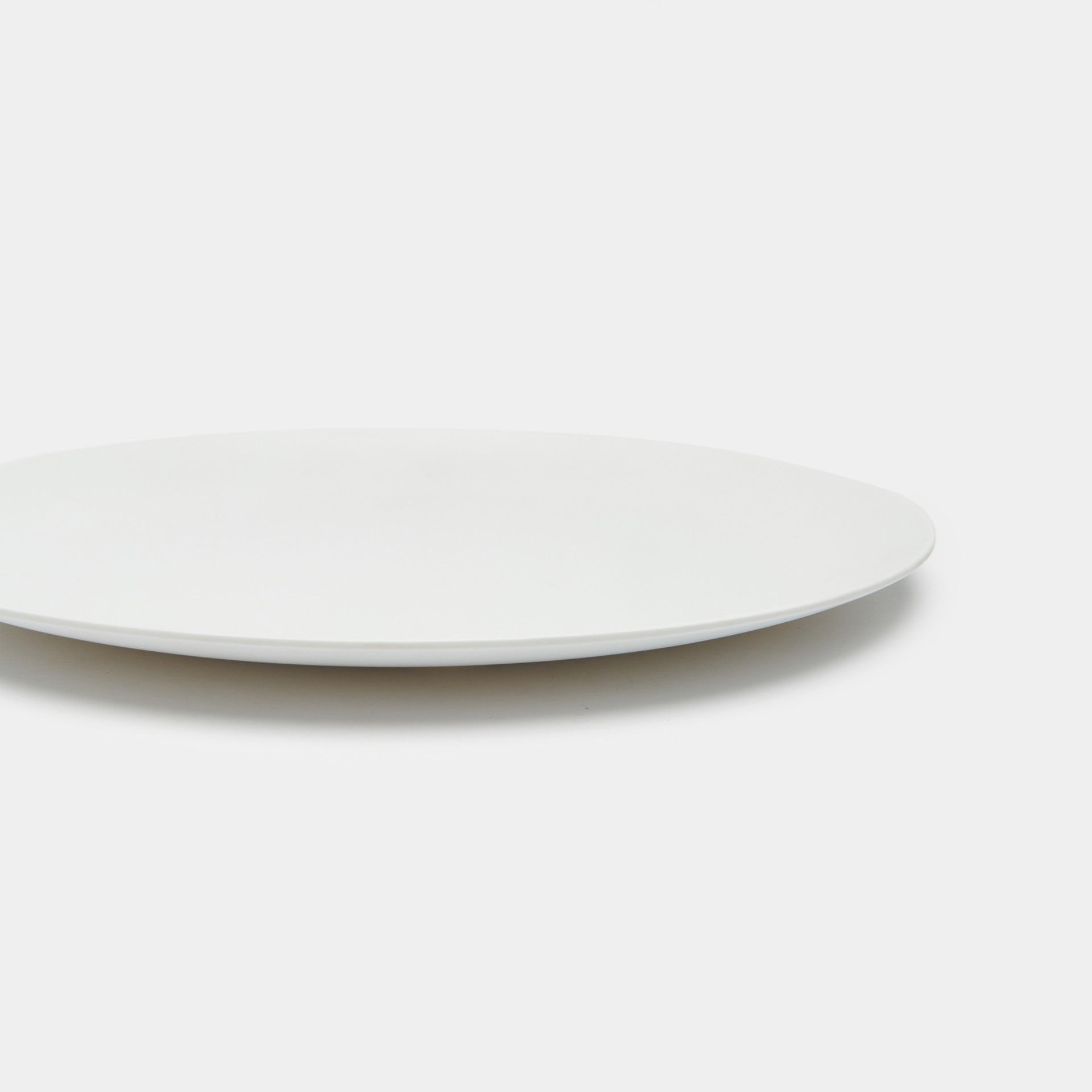 Prato Raso Melamina Branco Mate Ø25,5cm