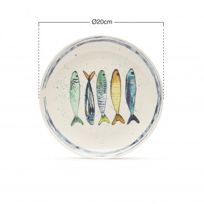 Prato Raso Melamina Sardinha �20cm