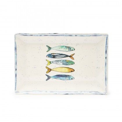 Travessa Melamina Sardinha 30X20cm Travessa Melamina Sardinha 30X20cm