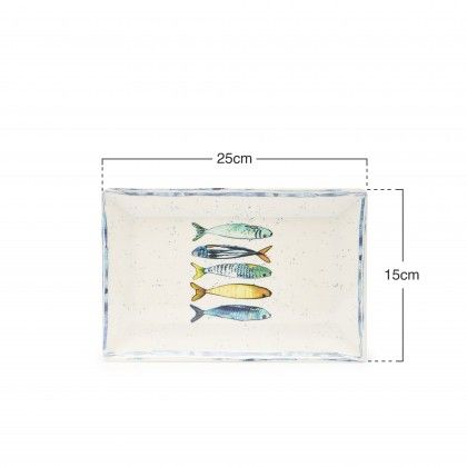Travessa Melamina Sardinha 25X15cm