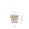 Vaso Plástico Tes Ecru Ø18X16cm Vaso Plástico Tes Ecru Ø18X16cm