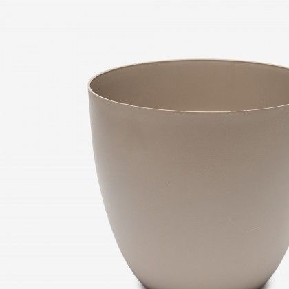 Vaso Plástico Tes Taupe Ø22X20cm Vaso Plástico Tes Taupe Ø22X20cm