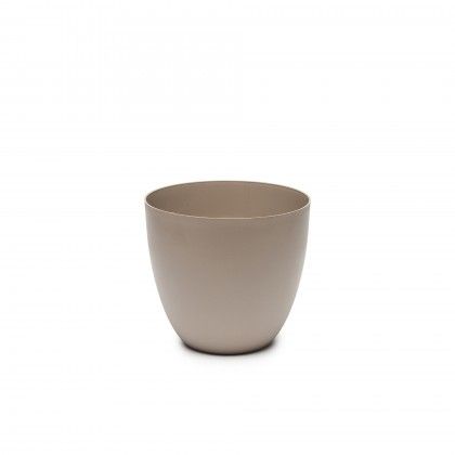 Vaso Plástico Tes Taupe Ø22X20cm Vaso Plástico Tes Taupe Ø22X20cm